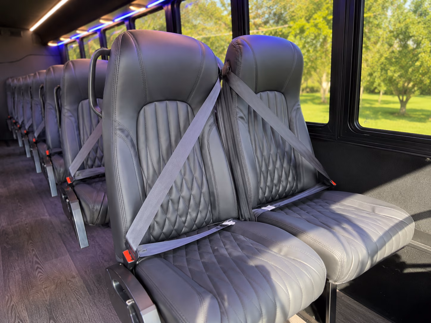 mission viejo 18 passenger minibus interior