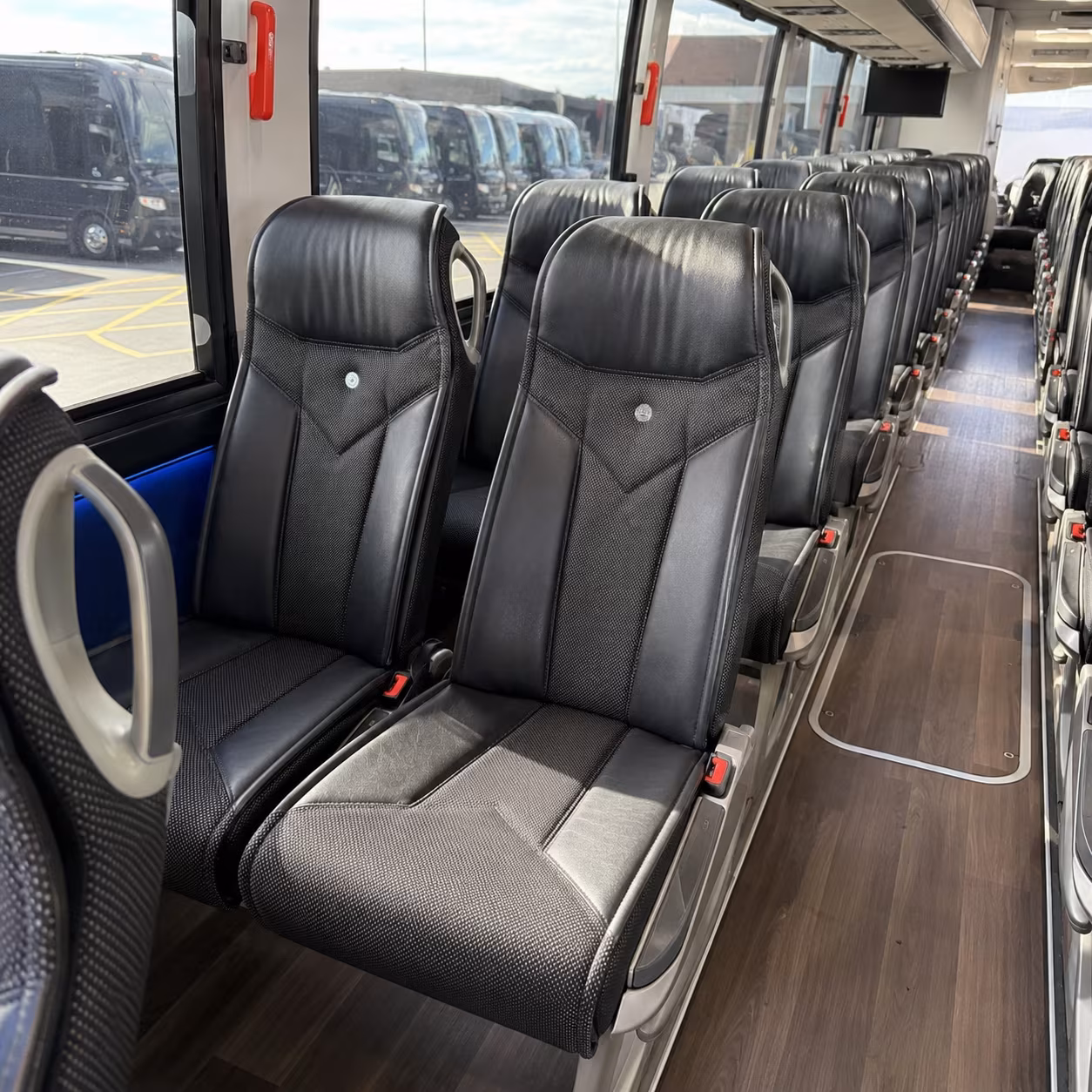 mission viejo 40 passenger charter bus interior