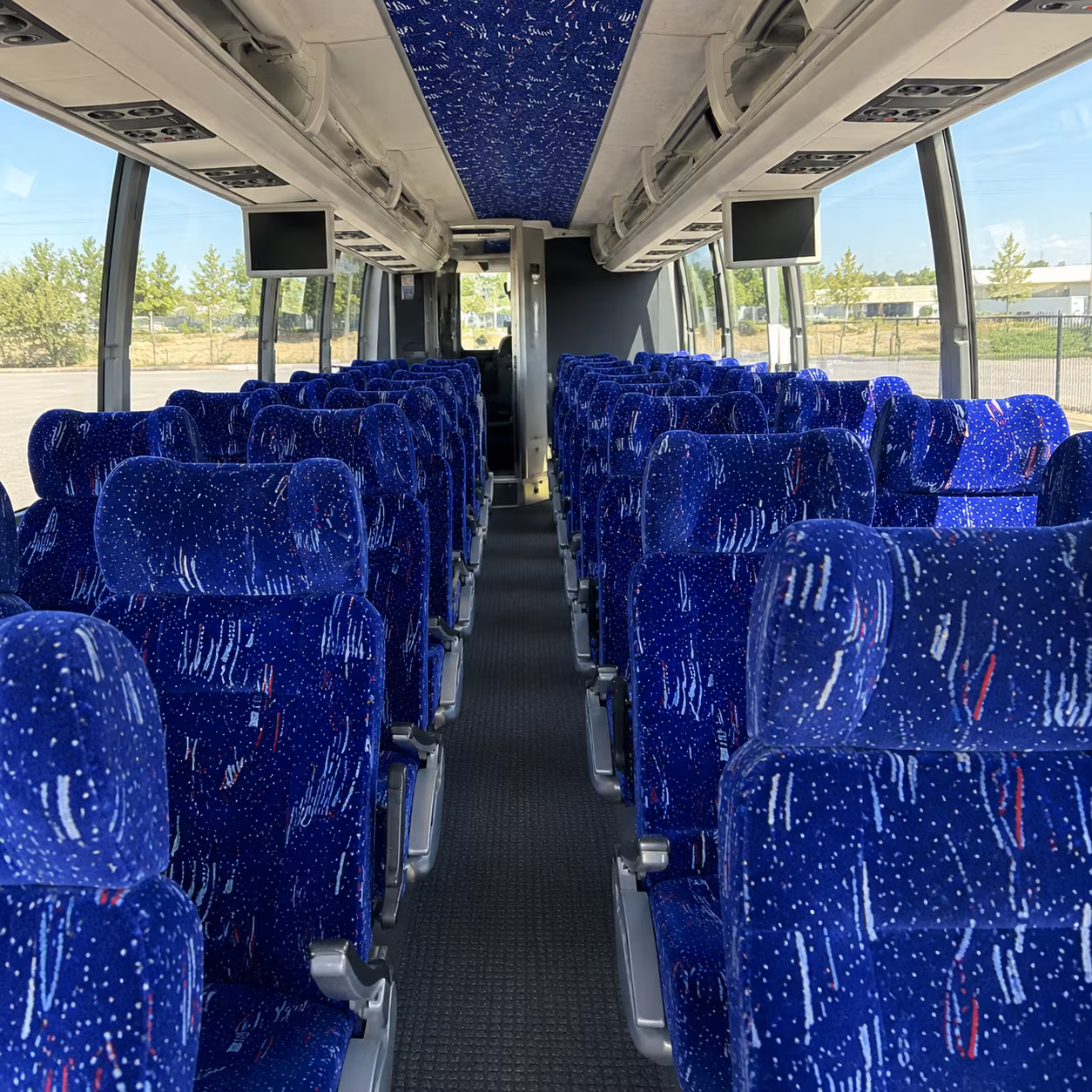 mission viejo 54 passenger charter bus interior
