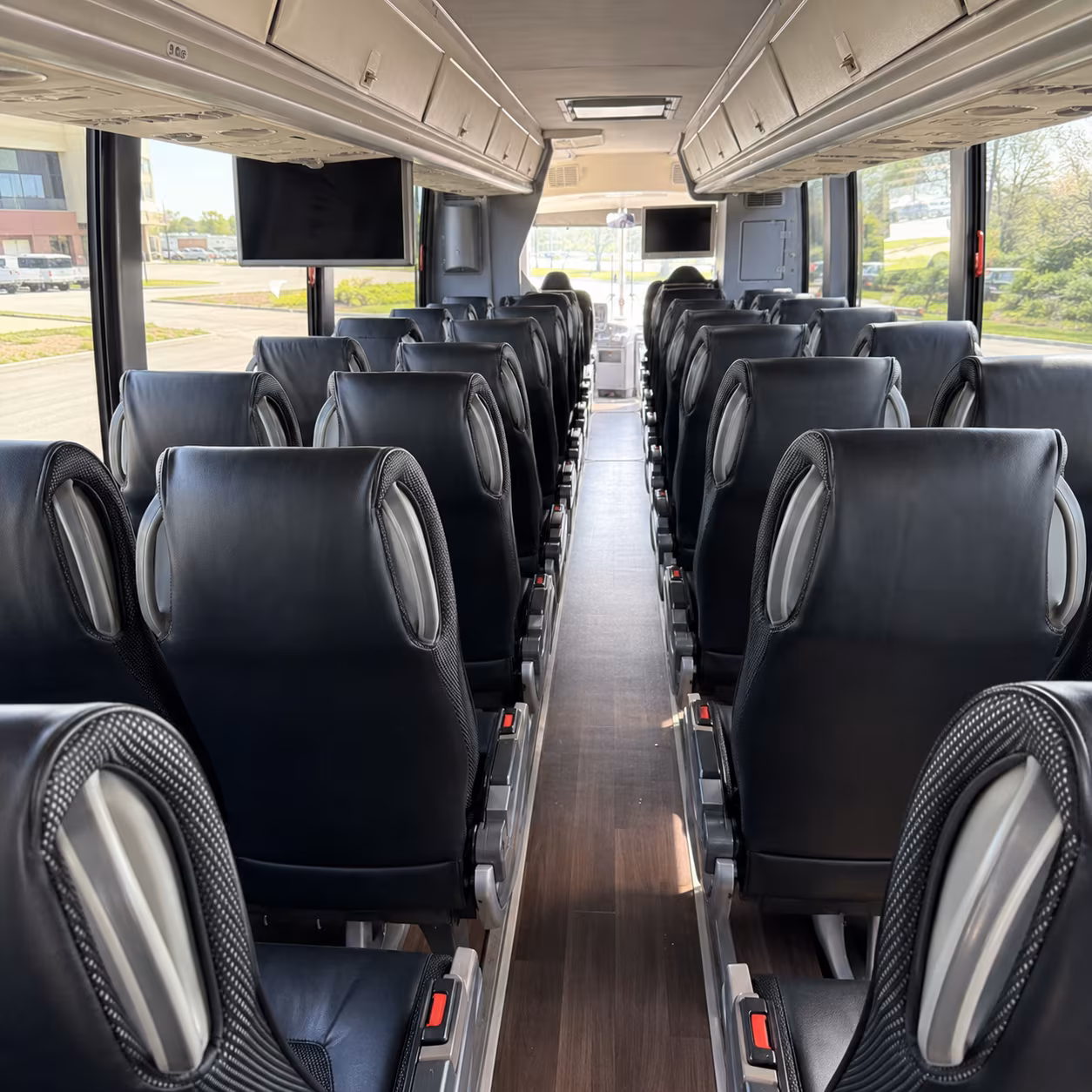 mission viejo 56 passenger charter bus inside