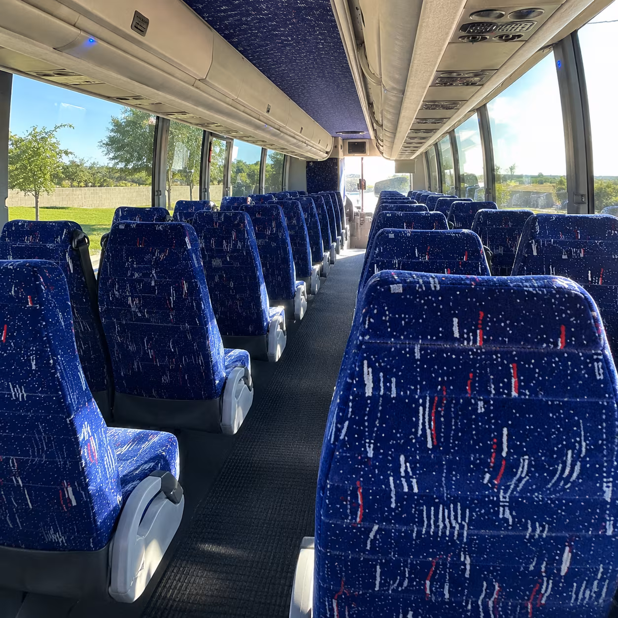 mission viejo charter bus inside